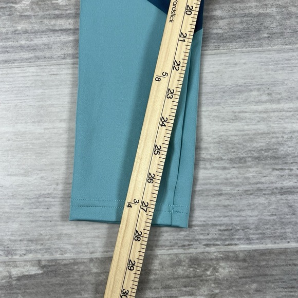 Adidas Women's Small Designed 2 Move Big Logo Sport Tights-Orbit Indigo/Mint NWT - Picture 7 of 10